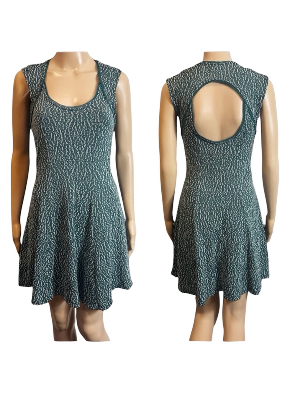 Urban Outfitters Silence + Noise Green Open Back Mini Dress